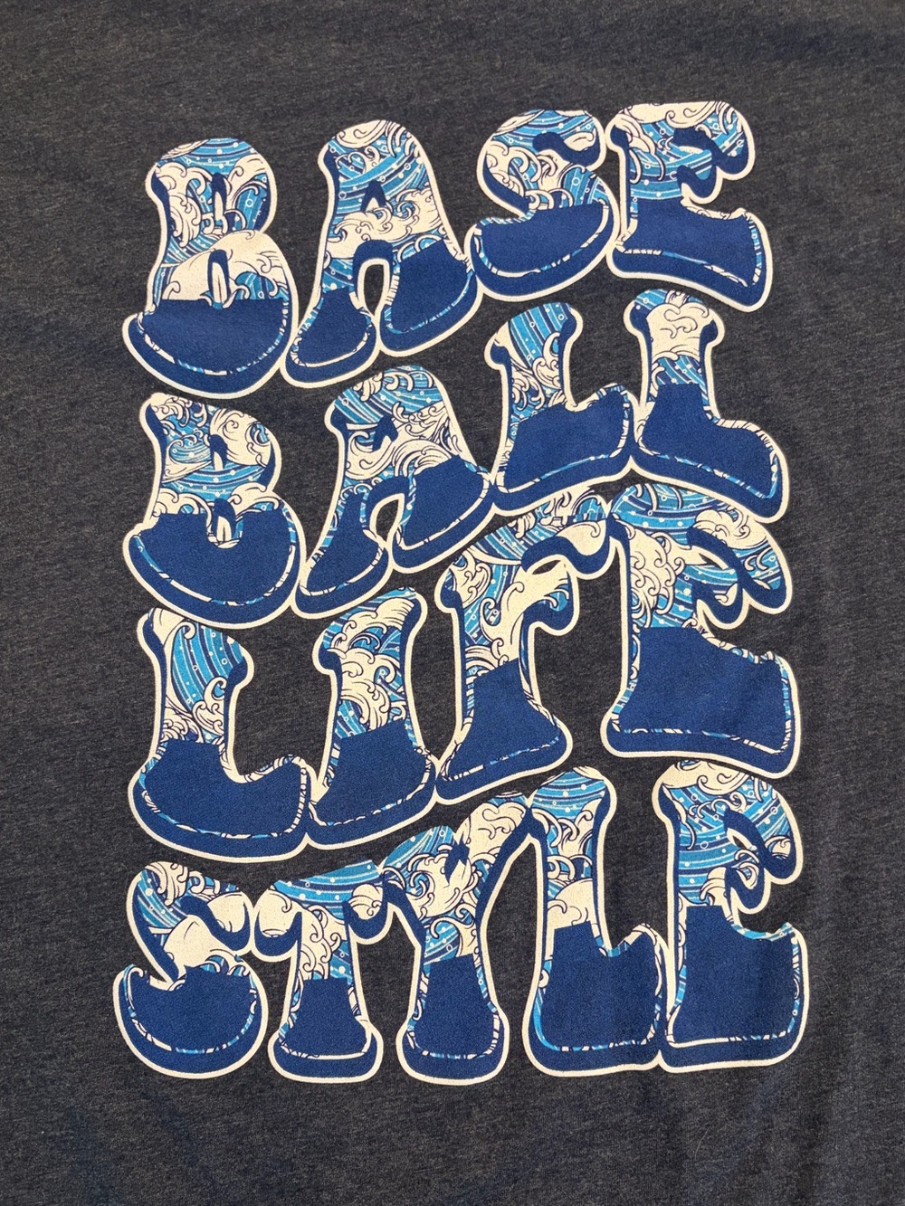 Baseball Lifestyle 101 Waves Tee in Navy